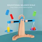 Детские весы Монтессори, деревянные, с 6 весами, для раннего обучения