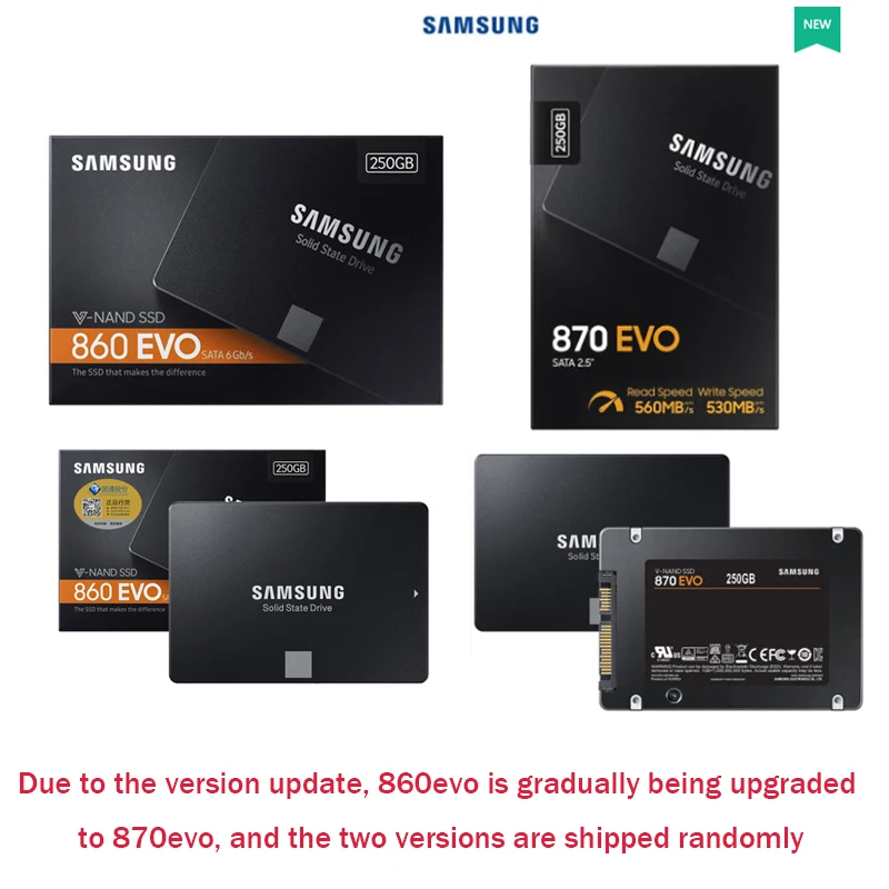 Внутренний жесткий диск Samsung 860 EVO SSD 1 ТБ 500 Гб 250 ГБ SATA 3 2 5 дюйма HDD HD III для ноутбуков