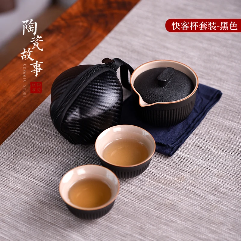 

Travel Vintage Luxury Tea Set Ceramic Home Afternoon Chinese Tea Set Porcelain Portable Conjunto De Cha Teaware Sets EA60CZ