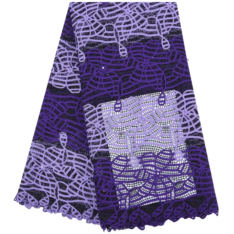 

Zhenguiru High Quality Guipure Cord Fabric New Arrival African Fabric Mesh Bright Bead Nigerian Fabric For Women Wedding A2121