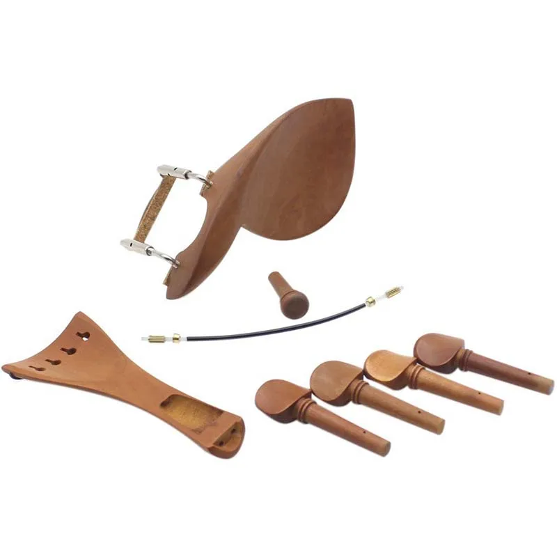 4/4 набор аксессуаров для скрипки подбородка Chinrest Jujube Wood с настройкой Peg Tailpiece Tailgut