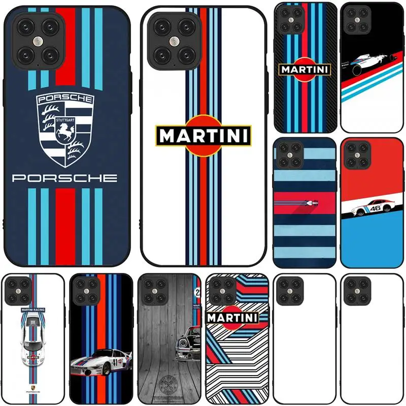 

Martini Racing Phone Case For Black-Iphone 5 5s se 6 6s 7 8 11 12 X Xs Xr Pro Plus Max Mini Cover