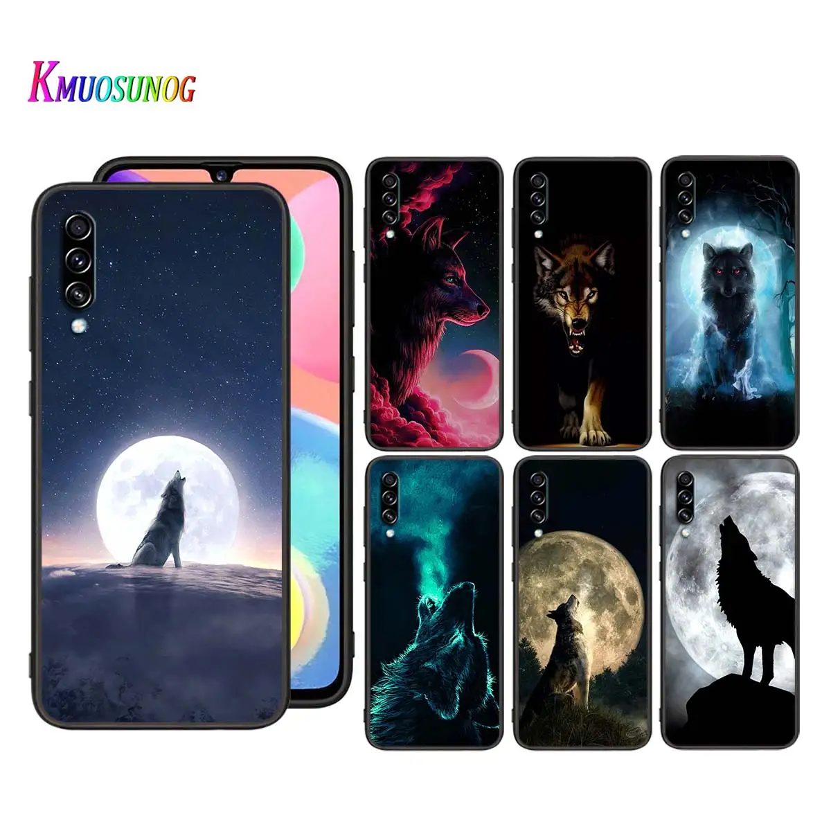 

Silicone Cover Animal Snow Wolf for Samsung Galaxy A90 A80 A70S A70 A60 A50S A40 A30 A20E A20S A10S A10 Black Phone Case