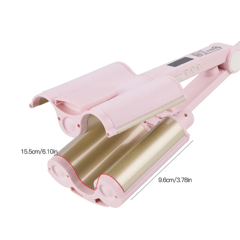 Щипцы для завивки волос бигуди с турмалиновым покрытием и ЖК дисплеем 3 валика