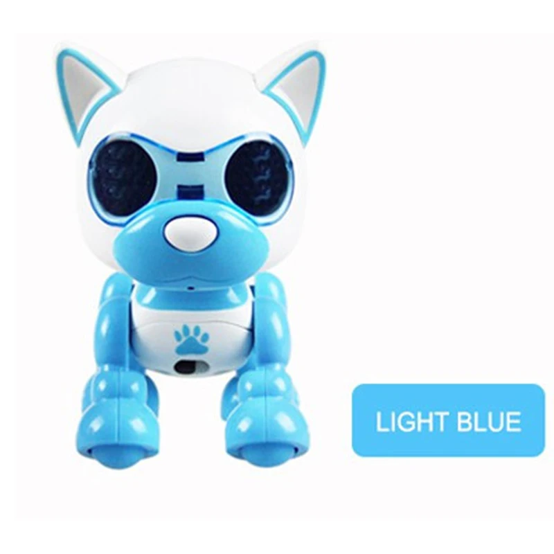 blue Электронные игрушки для домашних животных детская умная собака Индуктивный сенсорный щенок Интеллектуальный робот взаимодействие Забавный Playmate звук Гибкая запись - Цвет: blue