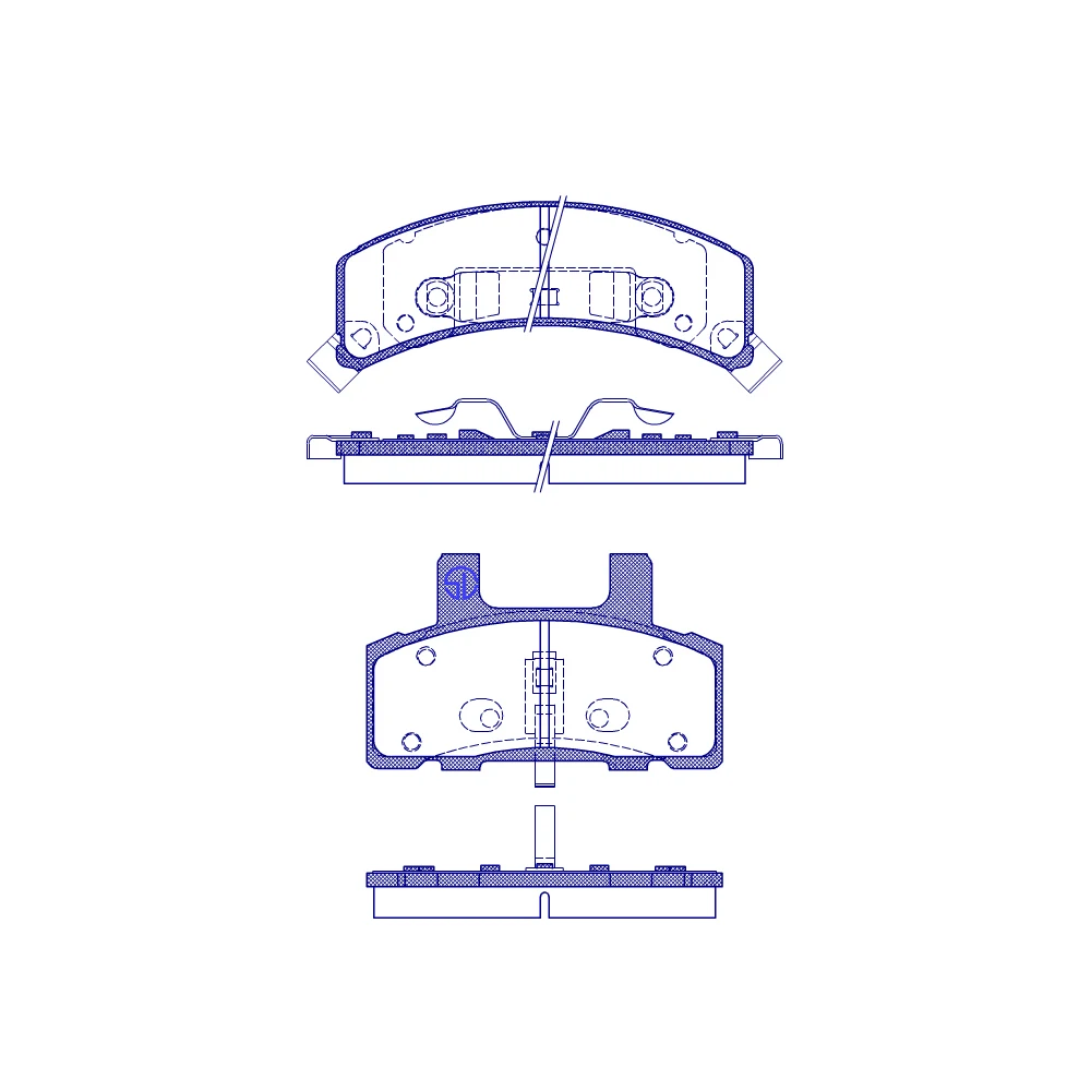 

Ceramics Brake pads for CADILLAC 60 Special HD Brakes 1993 car Parts Replacement 1232 1430