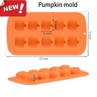 10 сеток в форме тыквы силиконовая форма на Хеллоуин форма для торта Конфета форма для выпечки; Шоколадный пудинг для украшения Рождественского торта на Хэллоуин