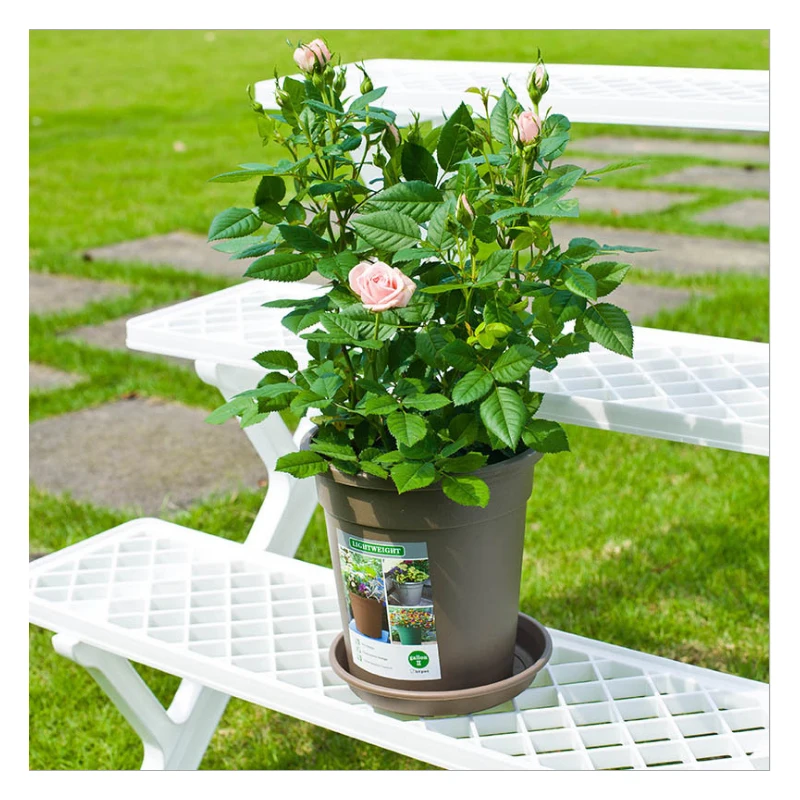 

4 Gallon Khaki second-generation Plastic Garden Pots Yangbaga Durable Nursery Pot Container Nursery Pot with pallets