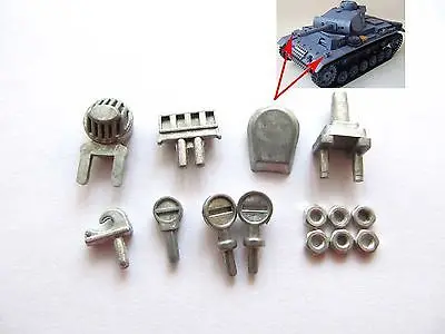 

US Stock Mato 1/16 Scale German Panzer III RC Tank Upper Hull Metal Part Set MT127 TH00818-SMT4