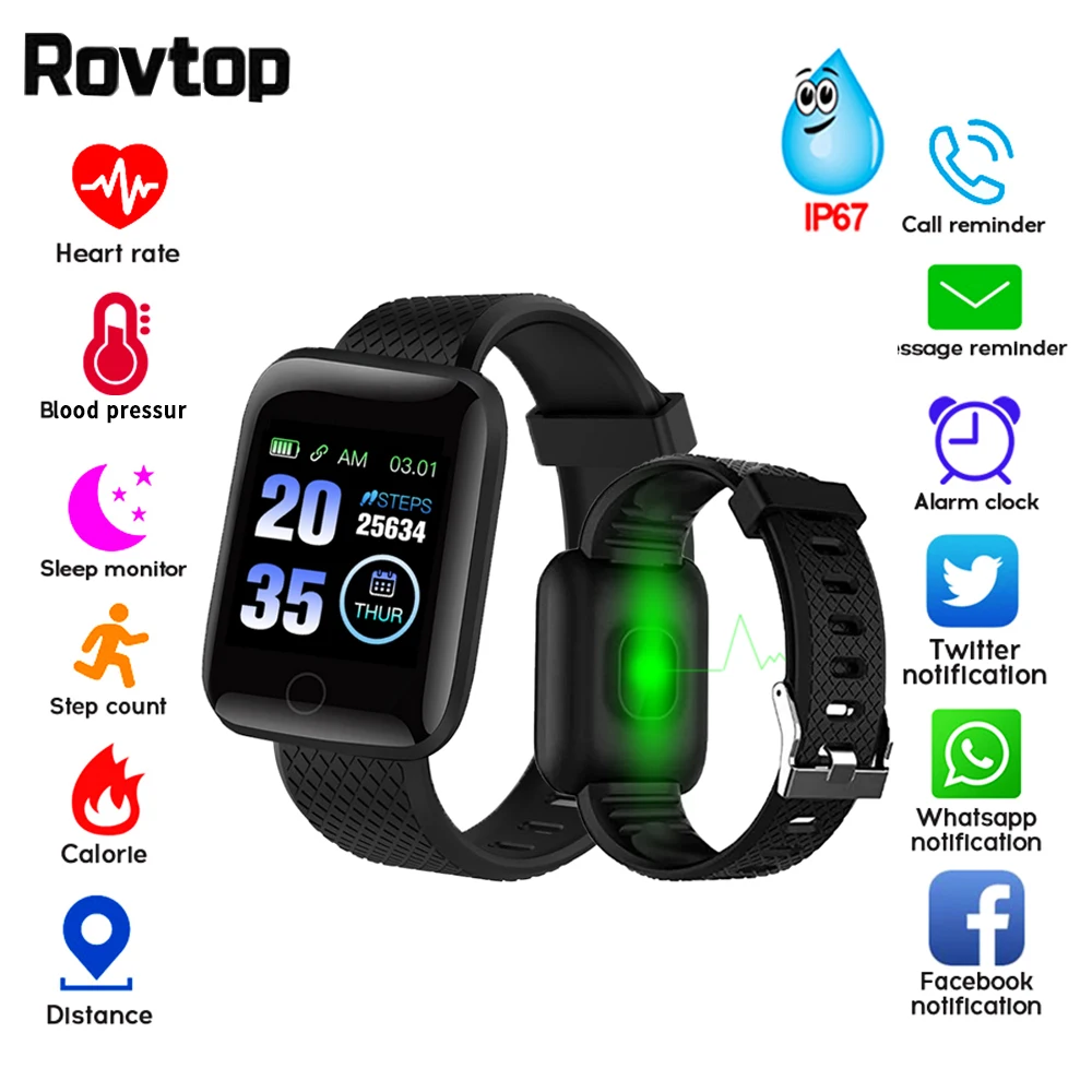 Rovtop 116Plus умные часы D13 фитнес-трекер для измерения сердечного ритма измерение