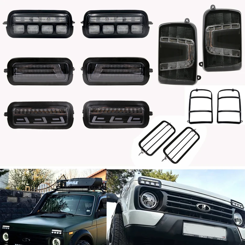 Для Lada Niva 4X4 1995 светодиодный DRL светильник s Запуск поворотник Функция аксессуары