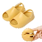 Сандалии-желе для мальчиков и девочек, пляжные летние тапочки, без застежки, мягкая подошва, модные тапочки, 2021