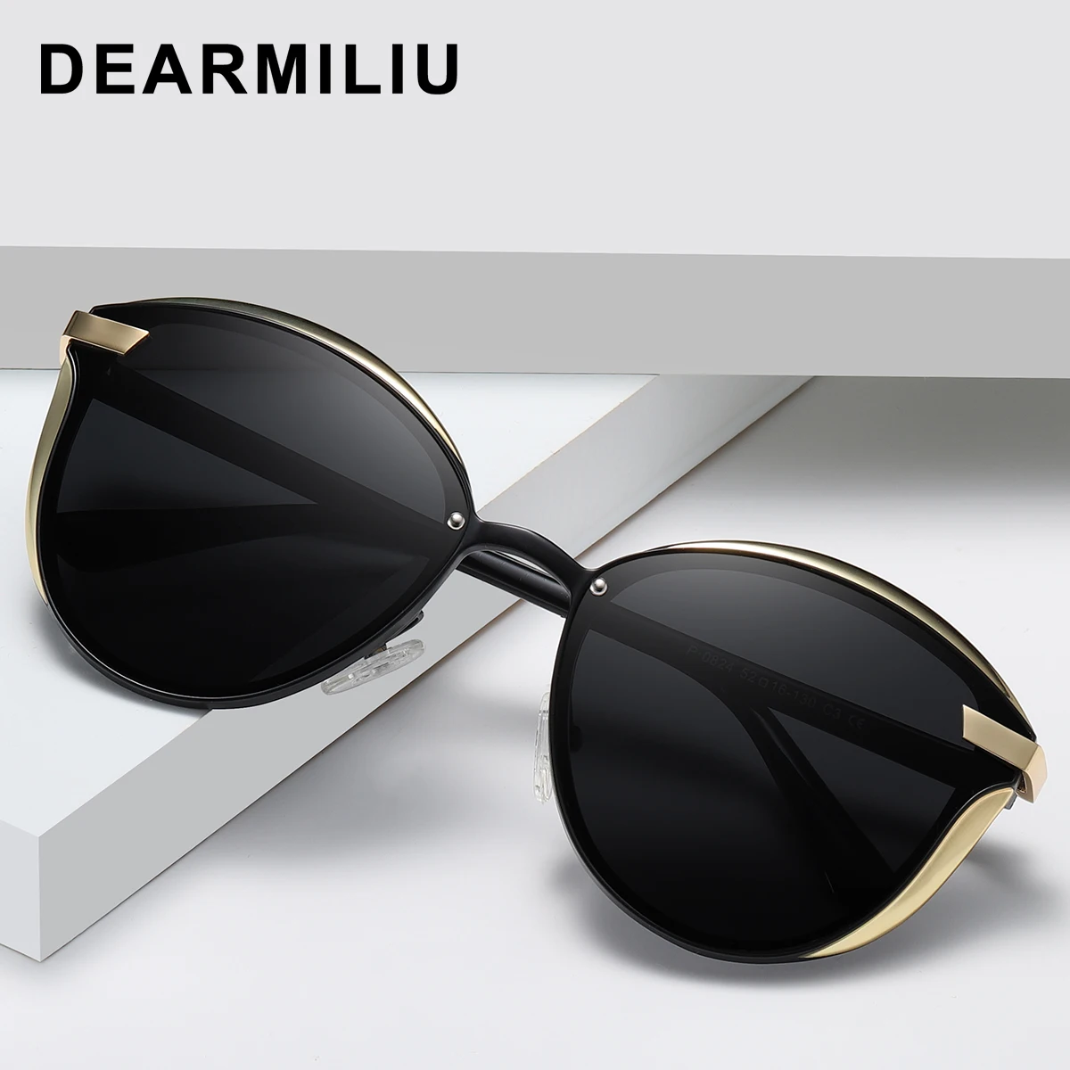Женские солнцезащитные очки кошачий глаз DEARMILIU поляризационные в винтажном