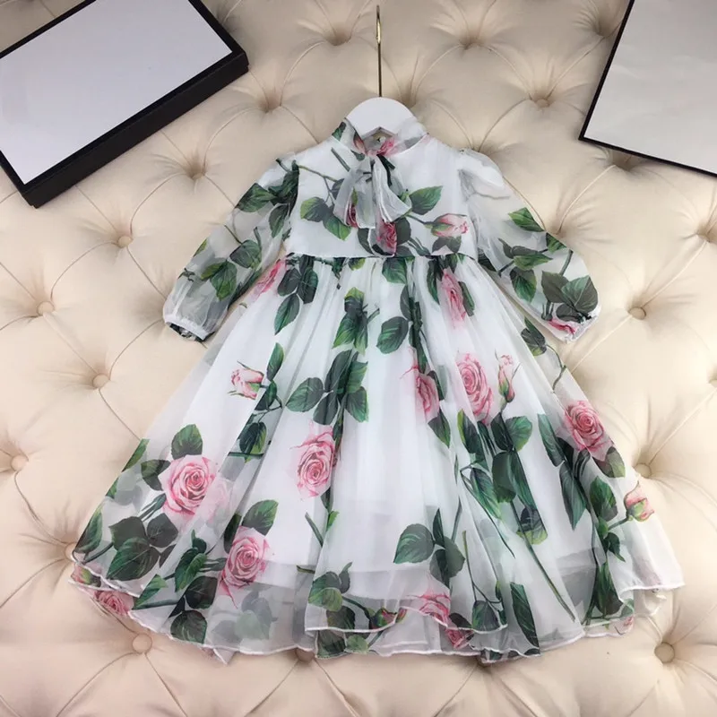 

Summer print princess party dress
