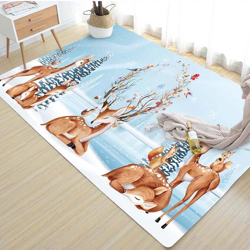 Простой ковер с геометрическим рисунком Олень Дети Гостиная большой коврик для