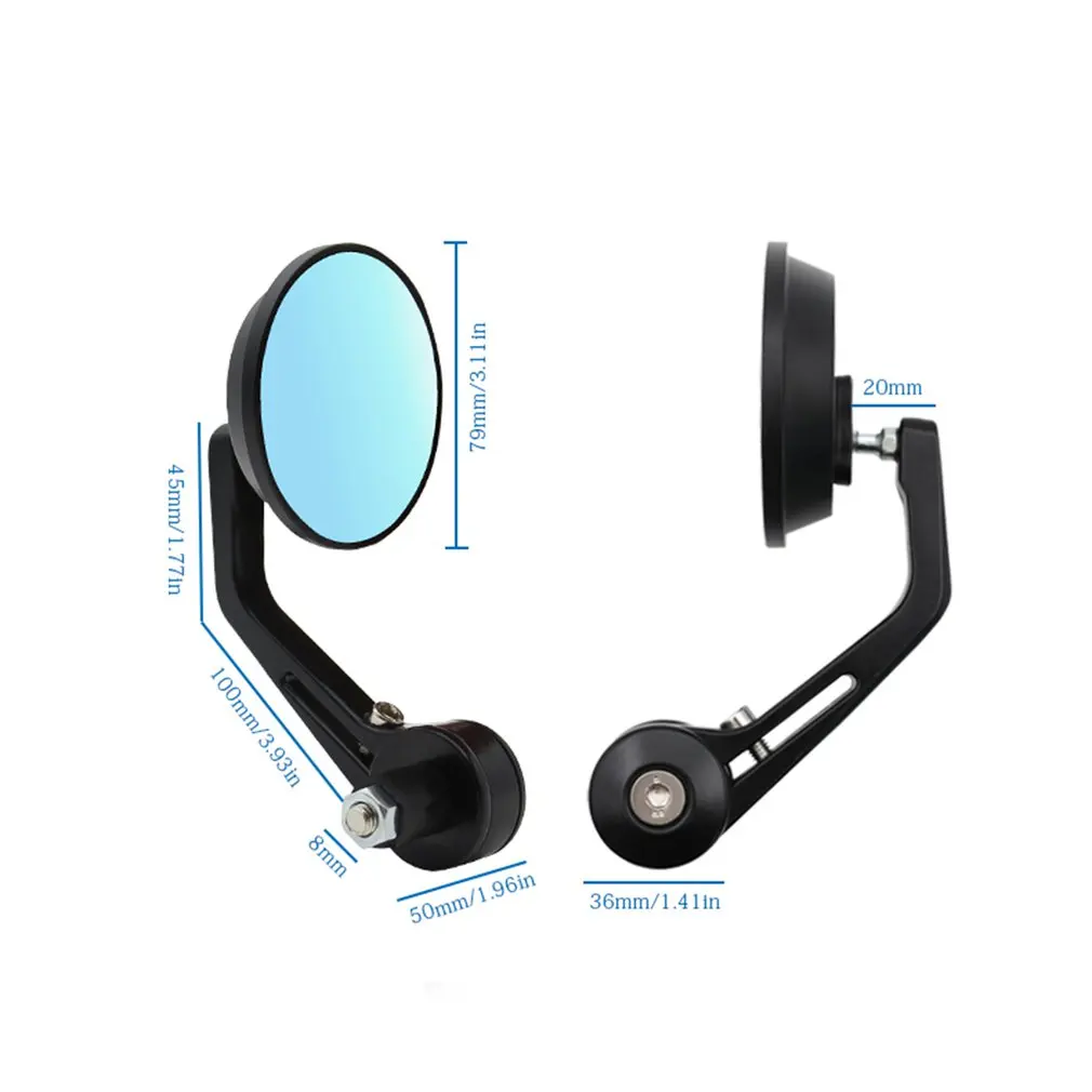 

22mm Universal Motorcycle Mirror Aluminum Black Handle Bar End Rearview Side Mirrors Sport For Motorcycle