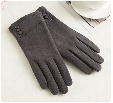 N919-gray ECOBROS классические Luvas de inverno женские модные зимние перчатки для активного отдыха, спортивная теплая и бархатная перчатки для сенсорного экрана перчатки - Цвет: N919-gray