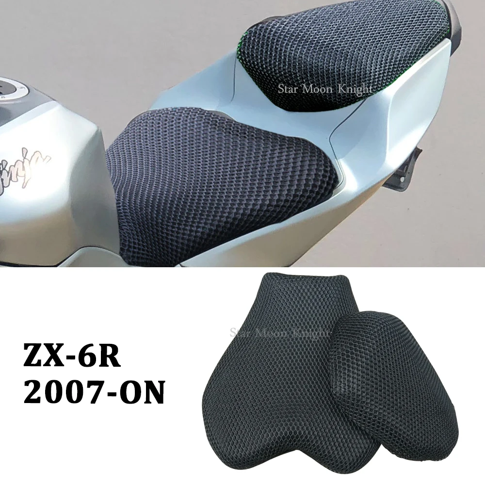 

Motorcycle Protecting Cushion Seat Cool Cover For KAWASAKI ZX6R ZX-6R ZX 6R 2007 - 2021 Fabric Saddle Seat Cover Accessories