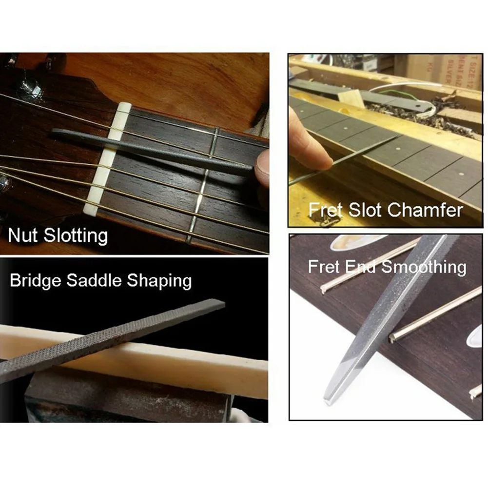 10 groups Guitar Frets Nuts Polished file Rasp Grinding knife Professional Repair burnish Tool For Banjo Ukulele Mandolin | Спорт и