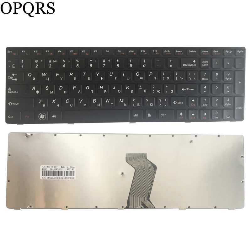 Русская клавиатура для Lenovo G580 Z580 Z580A G585 Z585 RU Клавиатура ноутбука с черной рамкой -