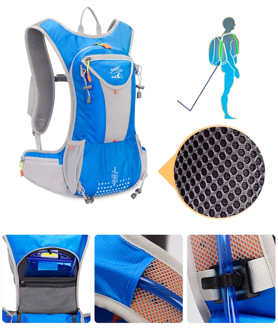 NEWBOLER открытый спортивный рюкзак для велоспорта 18L велосипедный мешок MTB дорожный велосипед гидратация Enquipment дышащая сумка для верховой езды