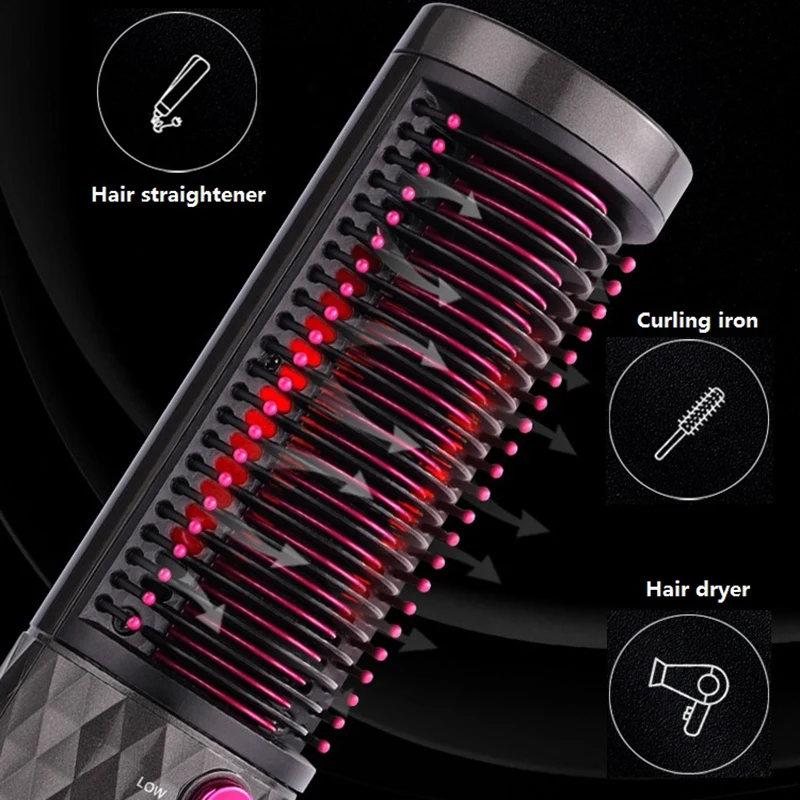 3-в-1 расческа для выпрямления волос горячим воздухом завивки стайлер аксессуары