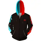 Толстовка мужская с капюшоном и 3D-принтом, модная повседневная кофта на молнии в стиле хип-хоп, костюм для косплея, уличная одежда