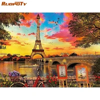 ruopoty frame painting by numbers landscape oil paint by numbers diy gift for home decors acrylic paint wall art