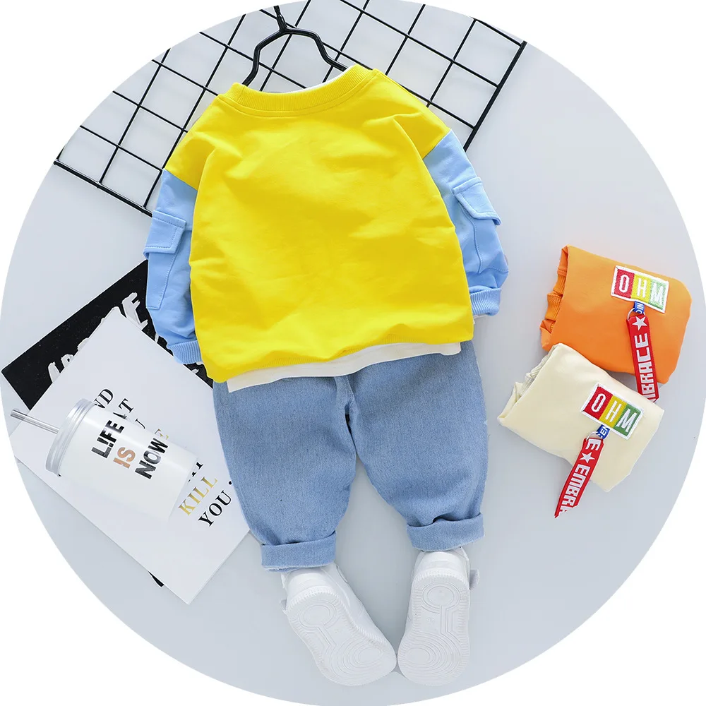 

MANBOY 2020 children clothing set baby casual clothes set 2pcs/set (shirt + pants)