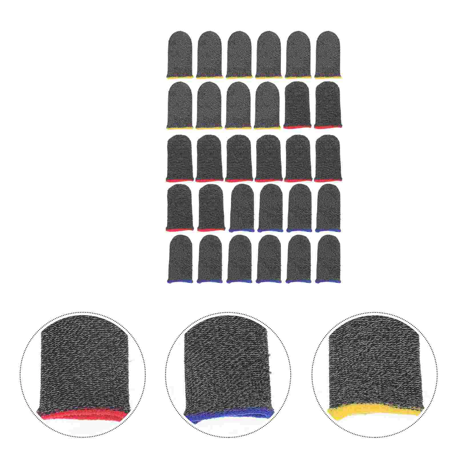 

30pcs Breathable Finger Sleeves Touch Screen Finger Cots for Mobile Game