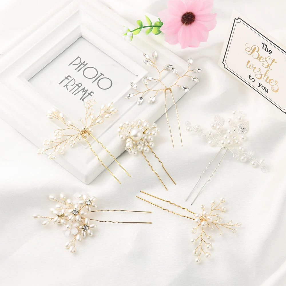 1 шт. жемчужная заколка для волос выпускного вечера Роскошные хрустальные