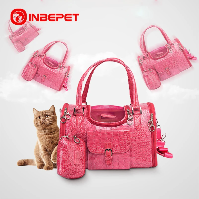 

Portable Outdoor Pet Cat Dog Carrier Shoulder Bag With Purse Pu Leather Travel Handbag Small Dog Chihuahua Teddy Carrying Bag