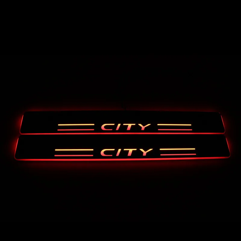 Светодиодная подвижная педаль SNCN для Honda City 2012 ~ 2020 автомобильная акриловая