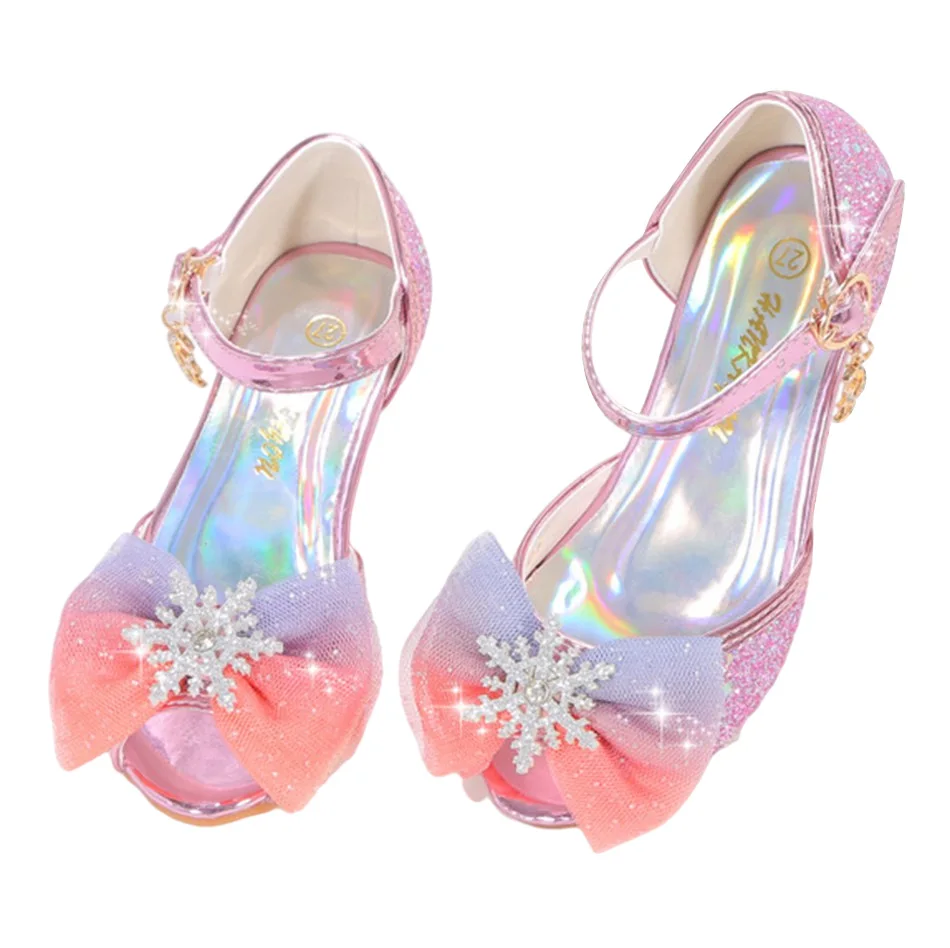 Детская вечерние ничная Свадебная детская обувь с кольцами детская обувь милая красочная градиентная танцевальная обувь принцессы Повсед...