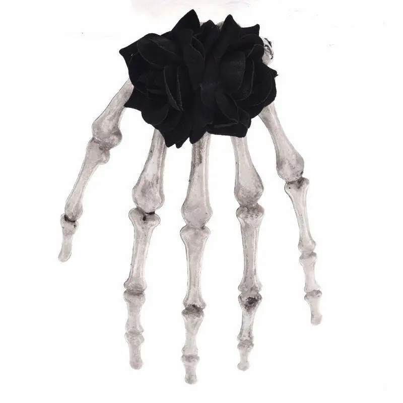 

Vampire Skeleton Hand Claw Flower Headdress Skeleton Palm Hair Clip Alternative Exaggeration Modeling Hair Halloween Accessories