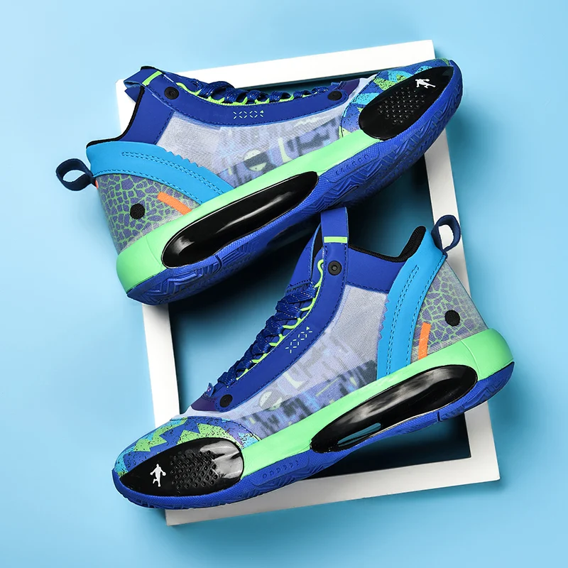 Модные новые крутые мужские спортивные кроссовки для спортзала баскетбола