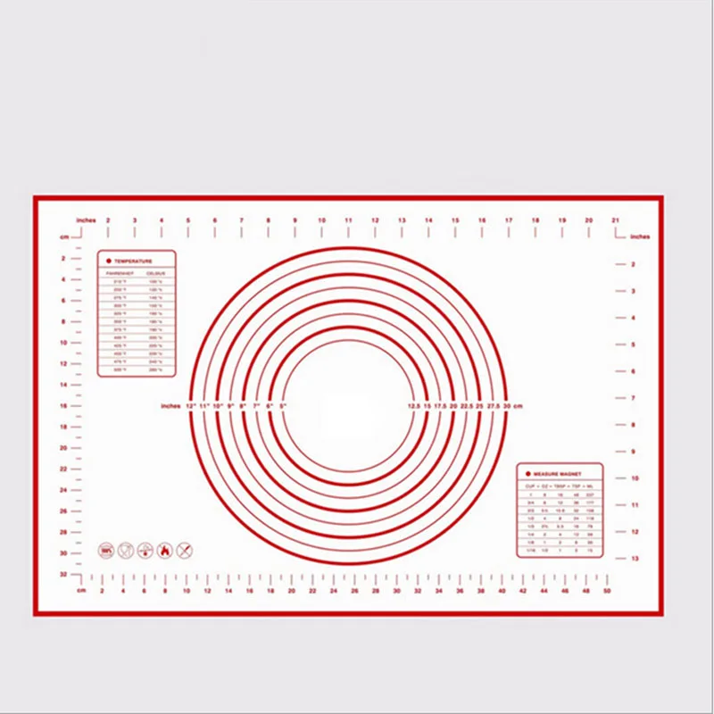 Silicone Mat Baking Sheet Roll Dough Pastry Cake Bakeware Pad Cooking Confectionery Attachments Tools for Kitchen 2Size Optional | Дом и сад