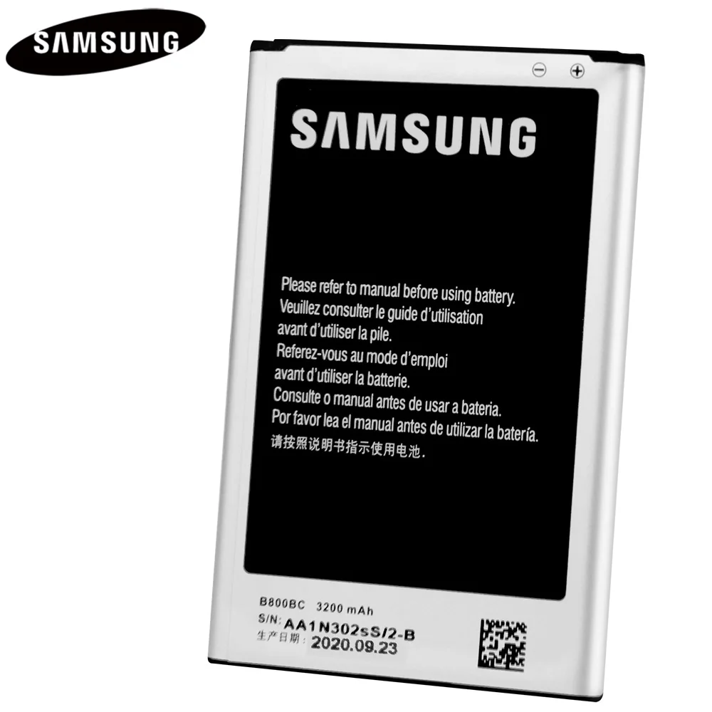 100% Original Replacement Battery B800BE B800BC FOR Samsung GALAXY Note3 N9006 N9005 NOTE 3 3200mAh NFC | Мобильные телефоны и