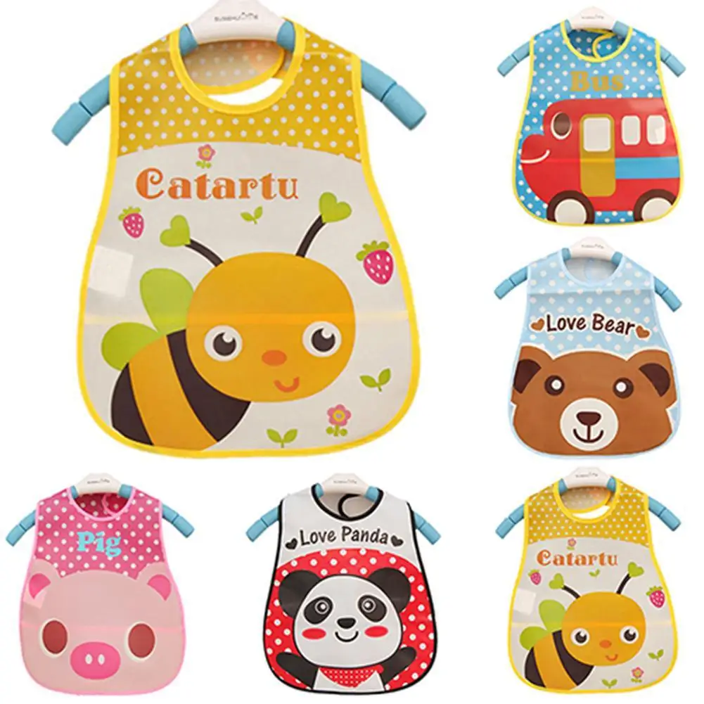 Beb&eacute; ni&ntilde;o ni&ntilde;a ni&ntilde;os Baberos impermeable, de Saliva toalla ni&ntilde;os de dibujos animados encantadores Baberos beb&eacute; Burp pa&ntilde;os de alimentaci&oacute;n Bandana Ni&ntilde;o Accesorios-0