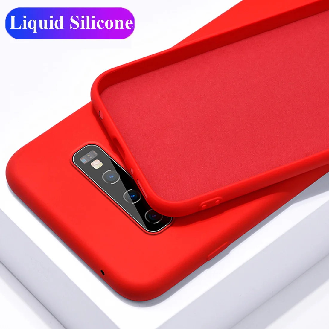 Slim Luquid Case for Samsung Galaxy S10 S9 S8 Plus S7Edge Rubber Cover Shockproof Armor Silicone Gel Note 10 9 8 |