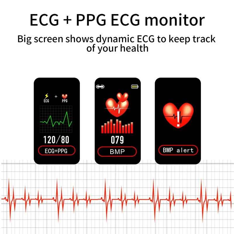 

Smart Watch Men E66 Body Temperature ECG PPG Waterproof Sport Bracelet Blood Oxygen Heart Rate Smartwatch For iOS Android