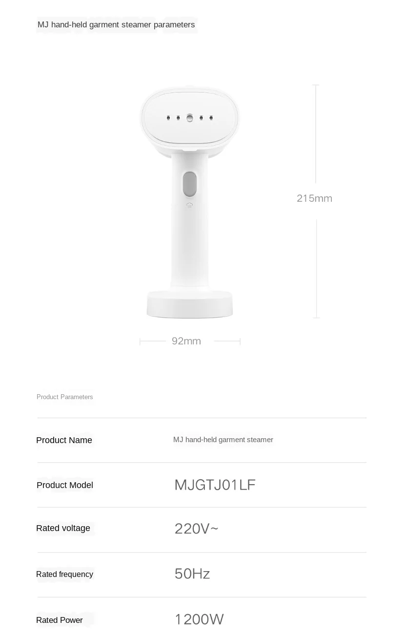 

1200W220V Handheld Garment Steamer Portable Clothes Steam Iron Fast Heat Up