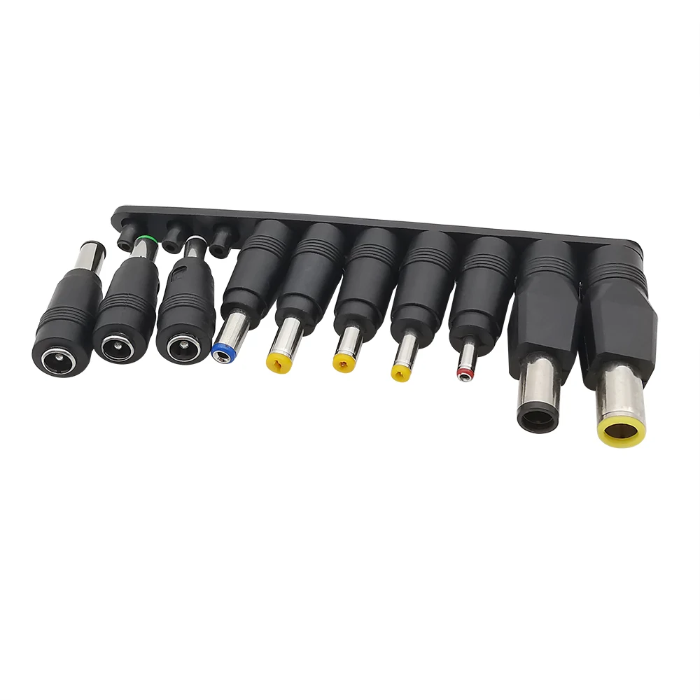 10Pcs/set DC Power Supply Jack 5.5x2.1mm Female Adapter to 10 Male Plugs Tips Connector Converter for Laptop Notebook | Обустройство