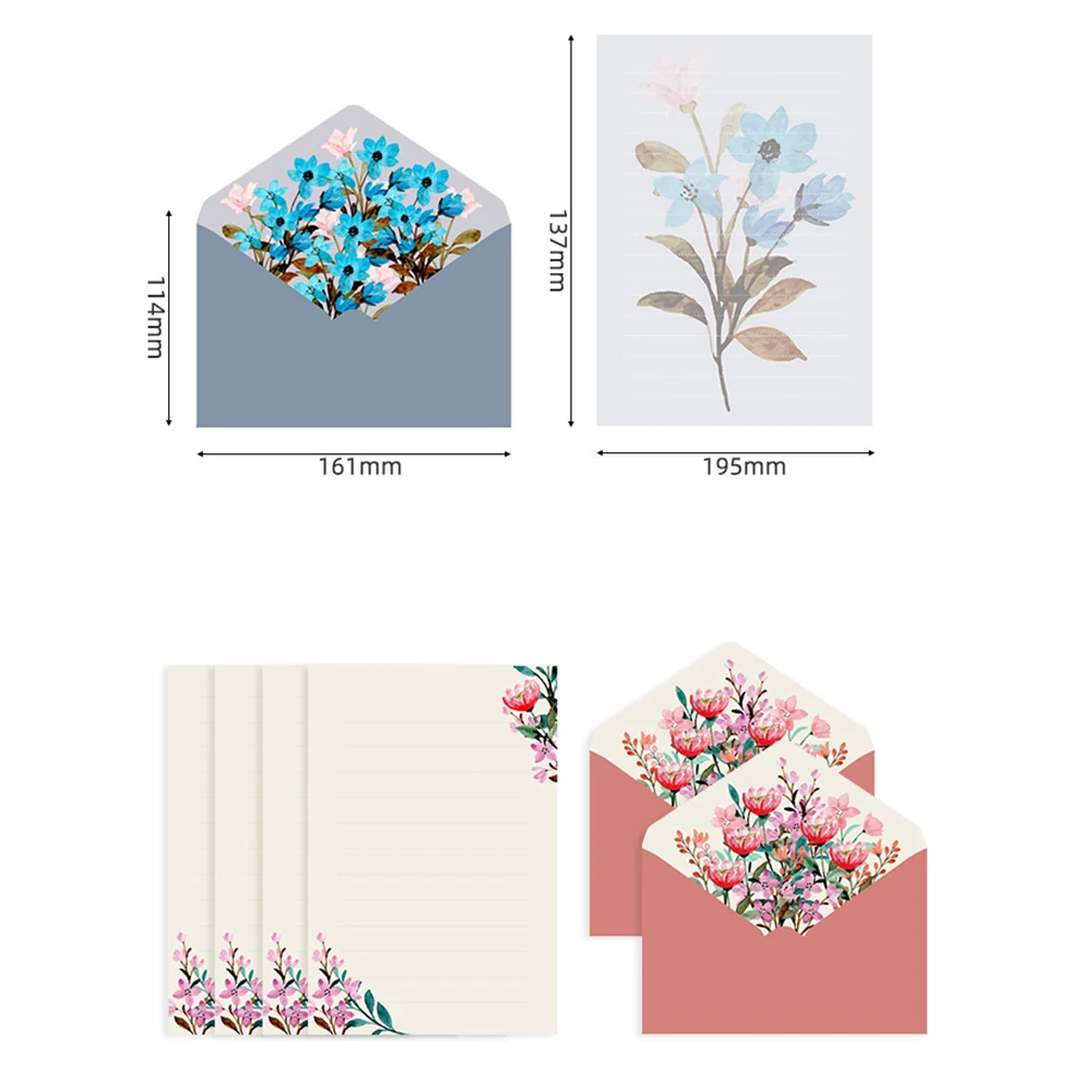 

Flower Pattern Envelopes Lovely Writing Paper Set Paper Envelopes Wedding Birthday Envelope Party Invitation Photo Storage