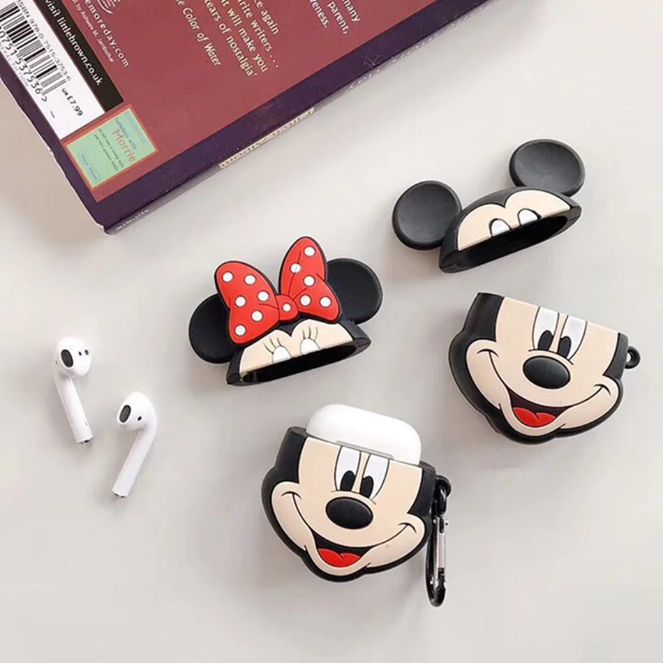 Чехол для наушников для Airpods 2, чехол, силиконовый, медведь, кошка, свинья, Мультяшные наушники, чехол для Apple Air pods 1, чехол для Earpods, брелок для ключей