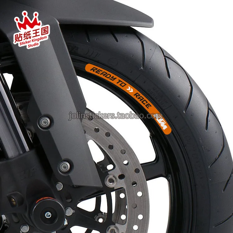 

4 Pics For KTM Duke 200 390 690 790 990 1190 1290 RC8 RC390 Wheel Sticker Reflective Rim Bike Motorcycle