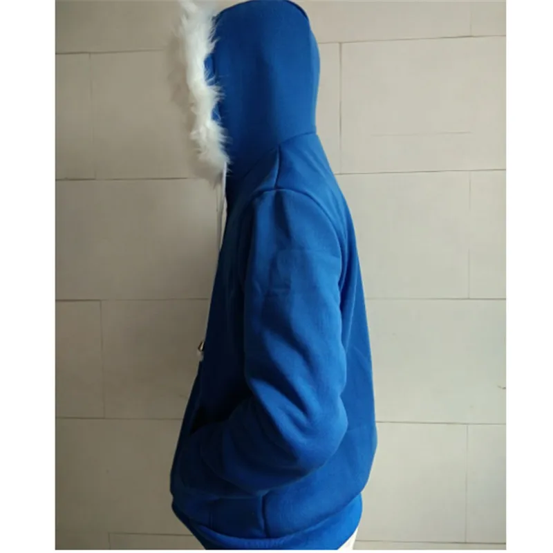 Sans Undertale Косплей толстовки латексная маска свежий Скелет Cos Синяя Куртка Костюм