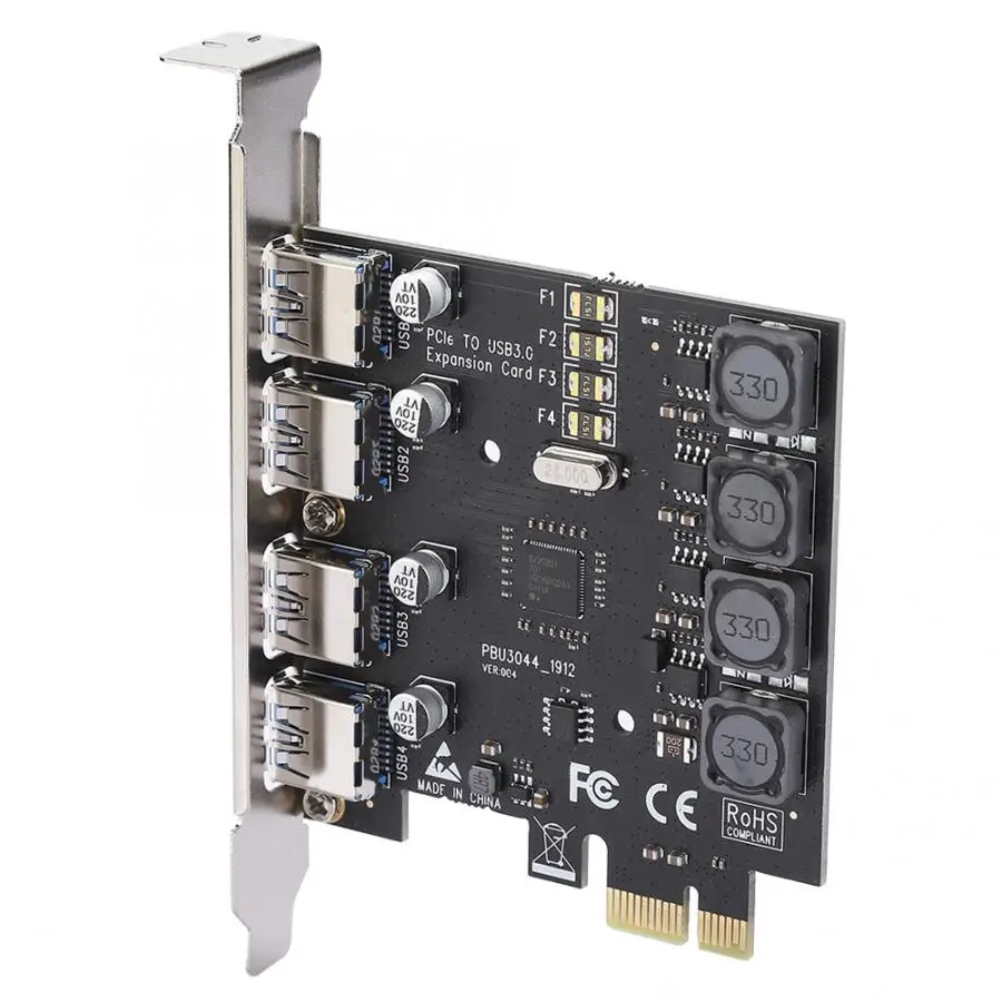 Плата расширения для ПК USB 3 0 PCI E 4 порта адаптер чипа NEC высокая скорость передачи