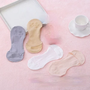 Модные женские носки, силиконовые Нескользящие Симпатичные однотонные хлопковые носки с цветком розы, хлопковые черные, серые