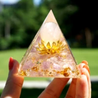 flower orgone pyramid rose crystal sphere with amethyst natural crystal stone resin orgonite healings